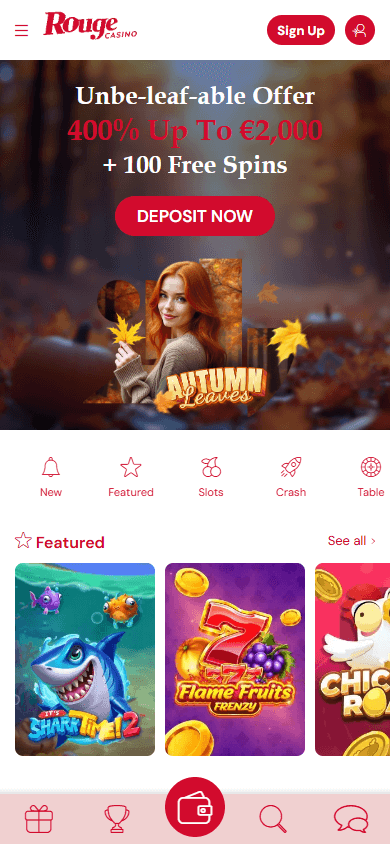 Rouge Casino Mobile screenshot